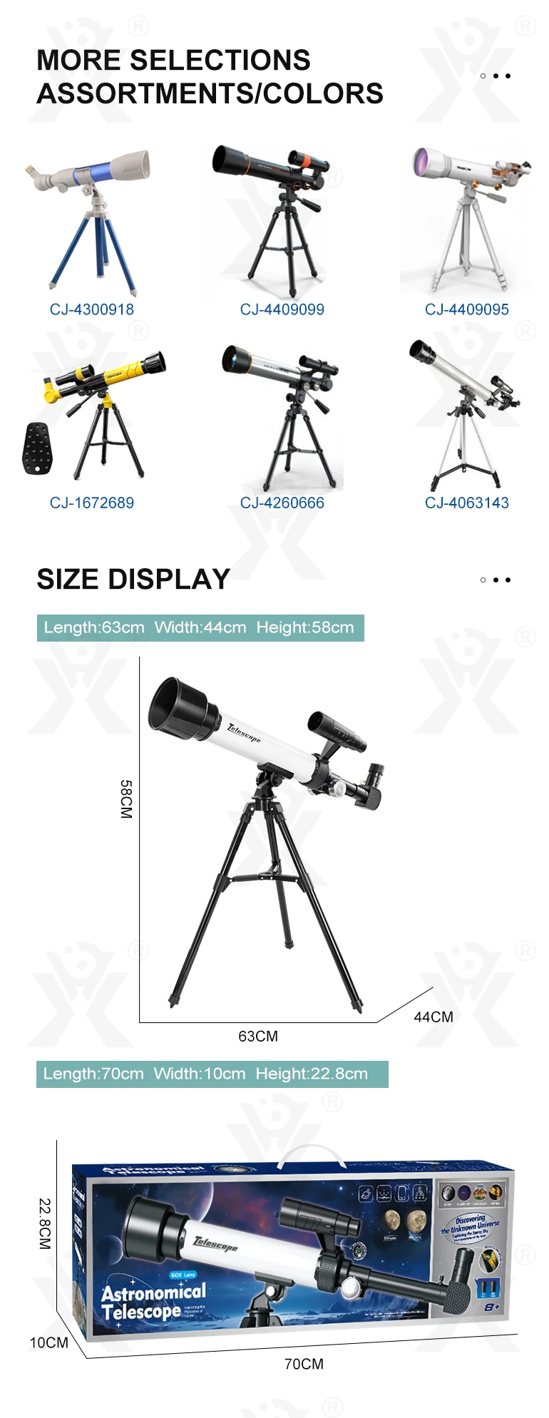 Astronomical telescope toys details (6)