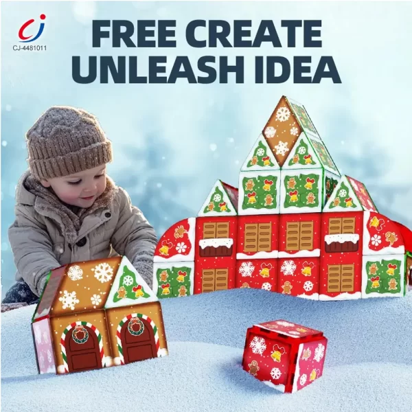 Wholesale Christmas magnetic building block set (4)