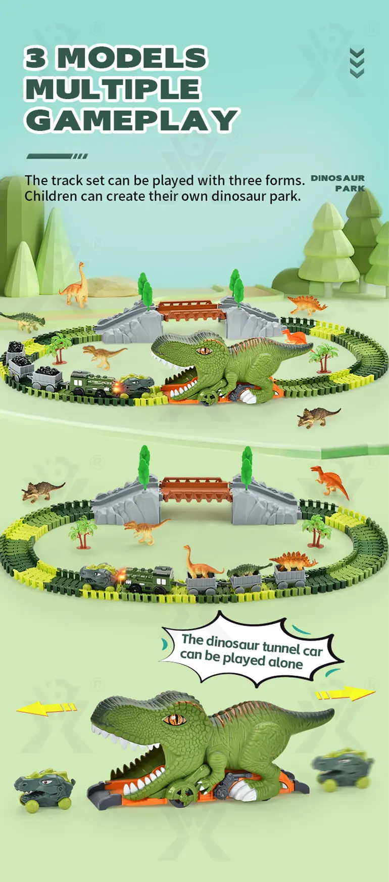 details of dinosaur themed track toy set (4)