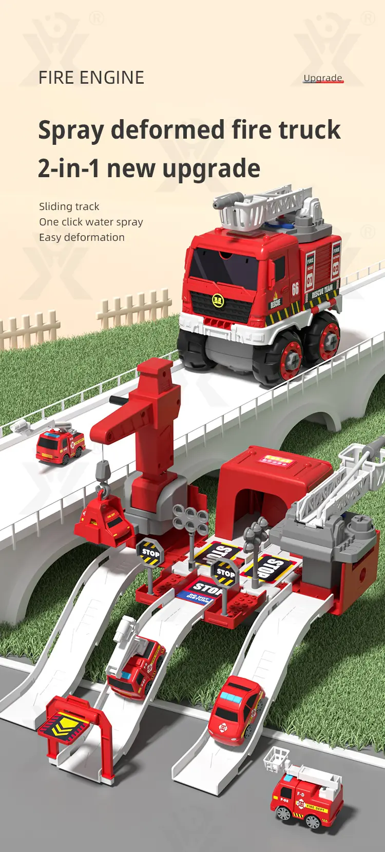 details of fire truck toy set CJ 4866075 (1)