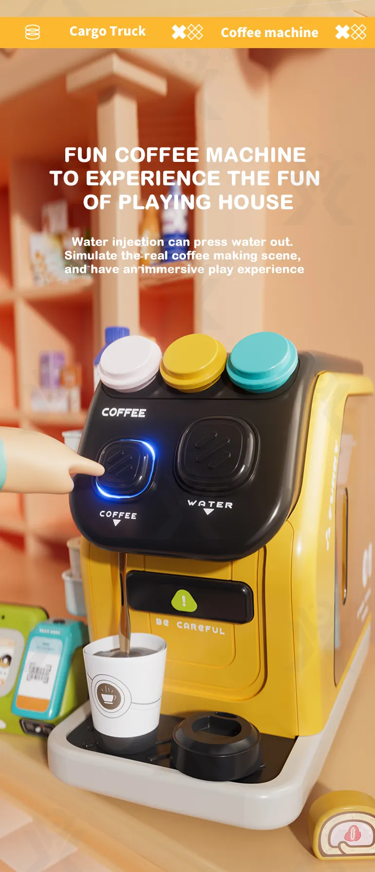 details of kids coffee shop cash register pretend play toy (5)