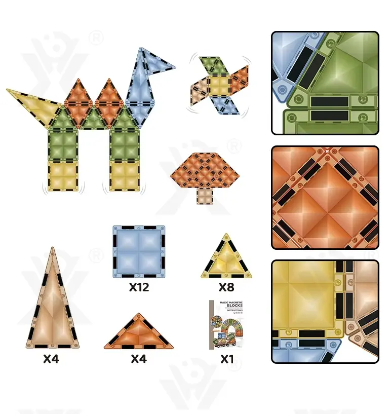 details of magnetic building block set (8)
