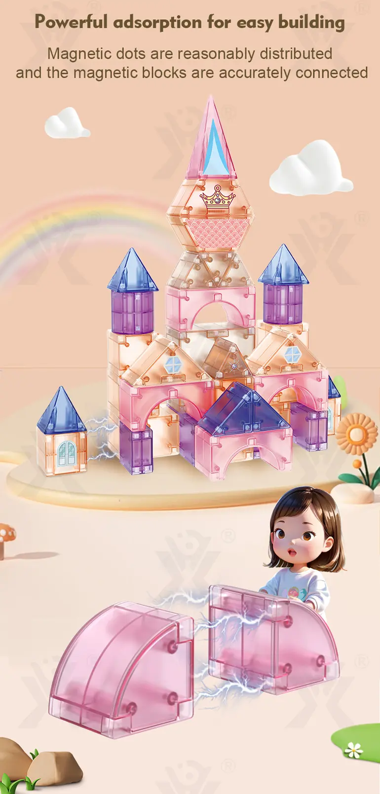 details of magnetic building block set CJ 4481018 (1)