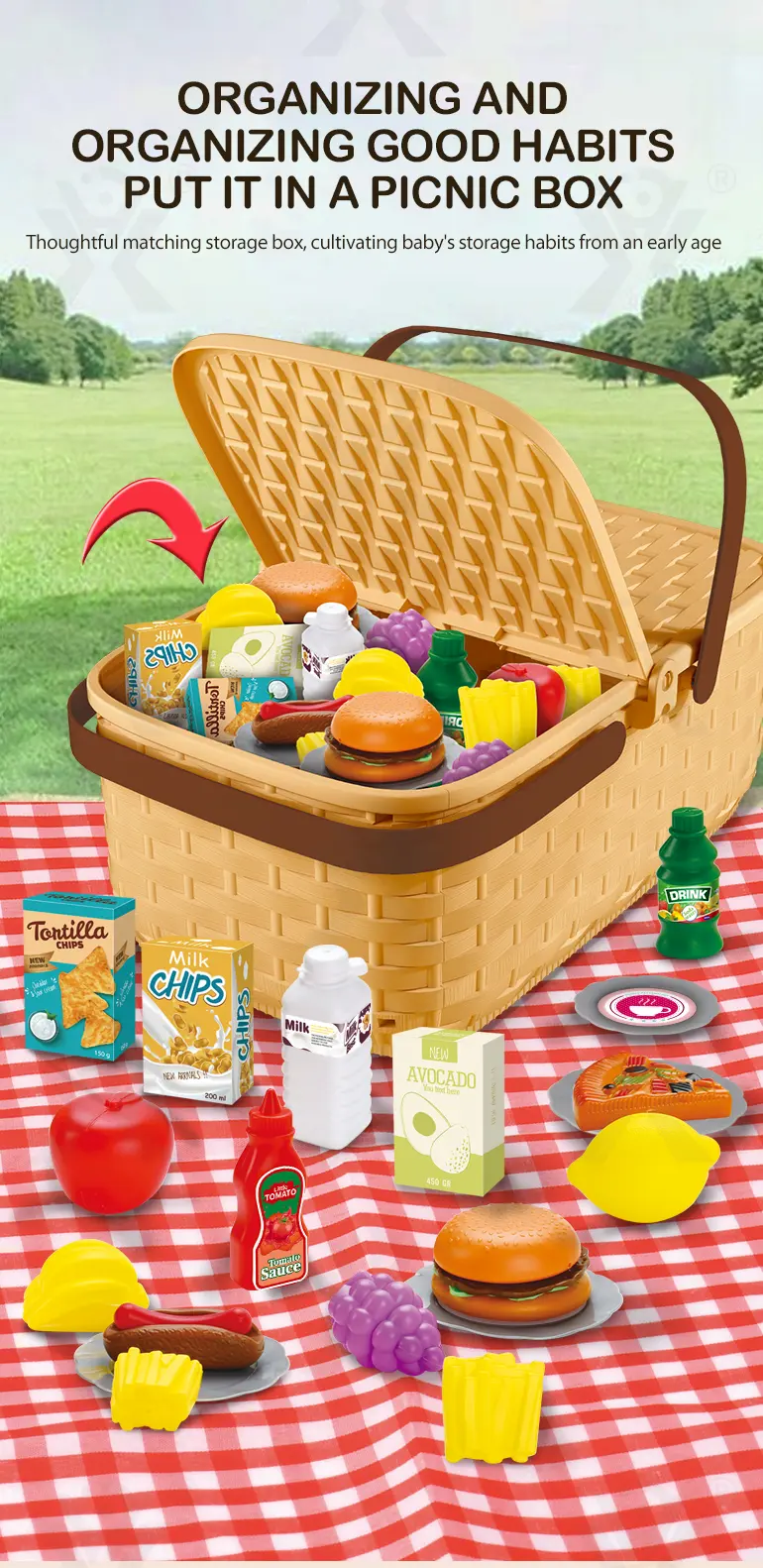 details of picnic pretend play toy set (3)