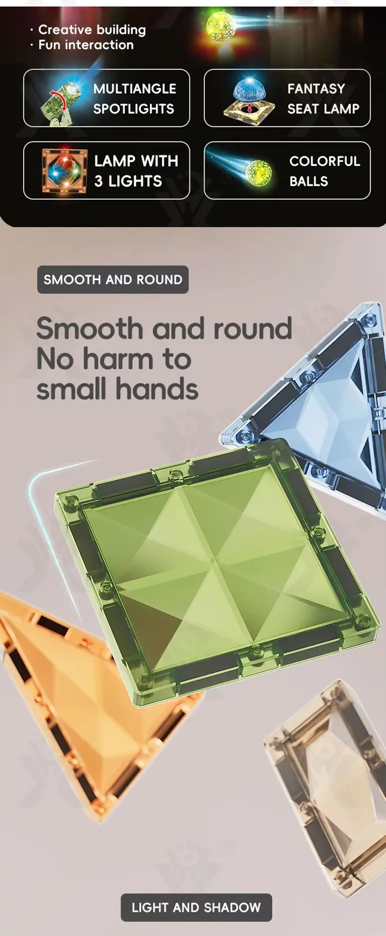 details of shiny magnetic building blocks set CJ 4863236 (4)
