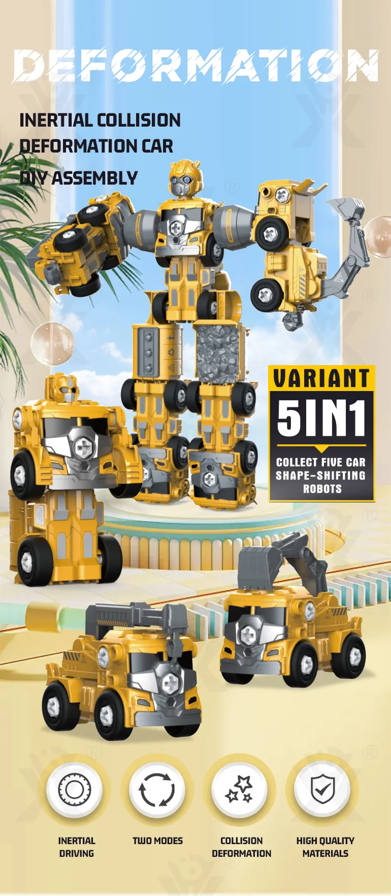 details of transforming construction vehicle robot toy (1)