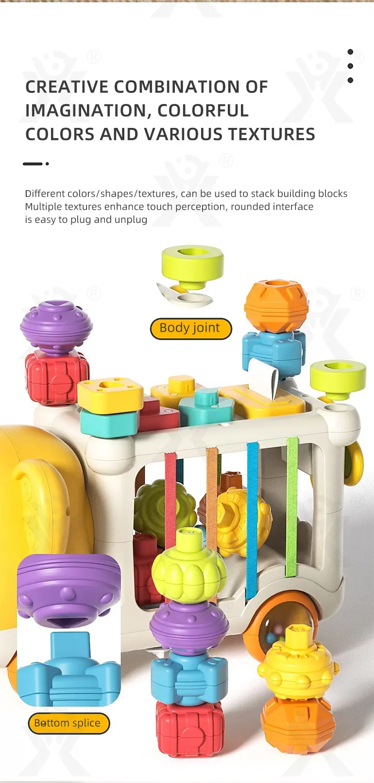 wholesale educational elephant stacking toy details (6)