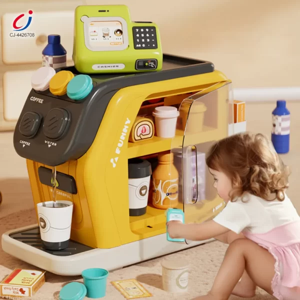 wholesale kids coffee shop cash register pretend play toy CJ 4426708 (2)