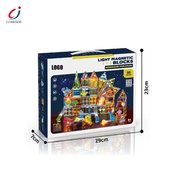 wholesale shiny magnetic building block set CJ 4863236 (5)
