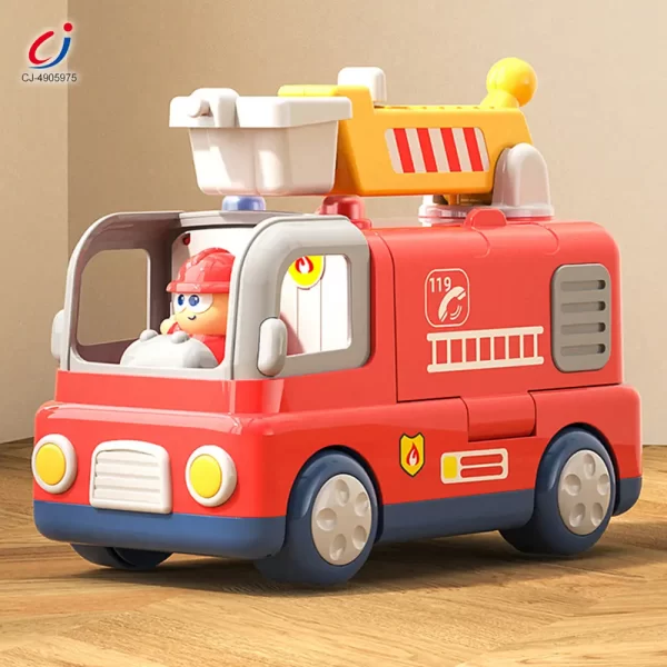 Wholesale Interactive Firefighter Truck Toy with Rotating Ladder, Sound & Light Effects - Image 4