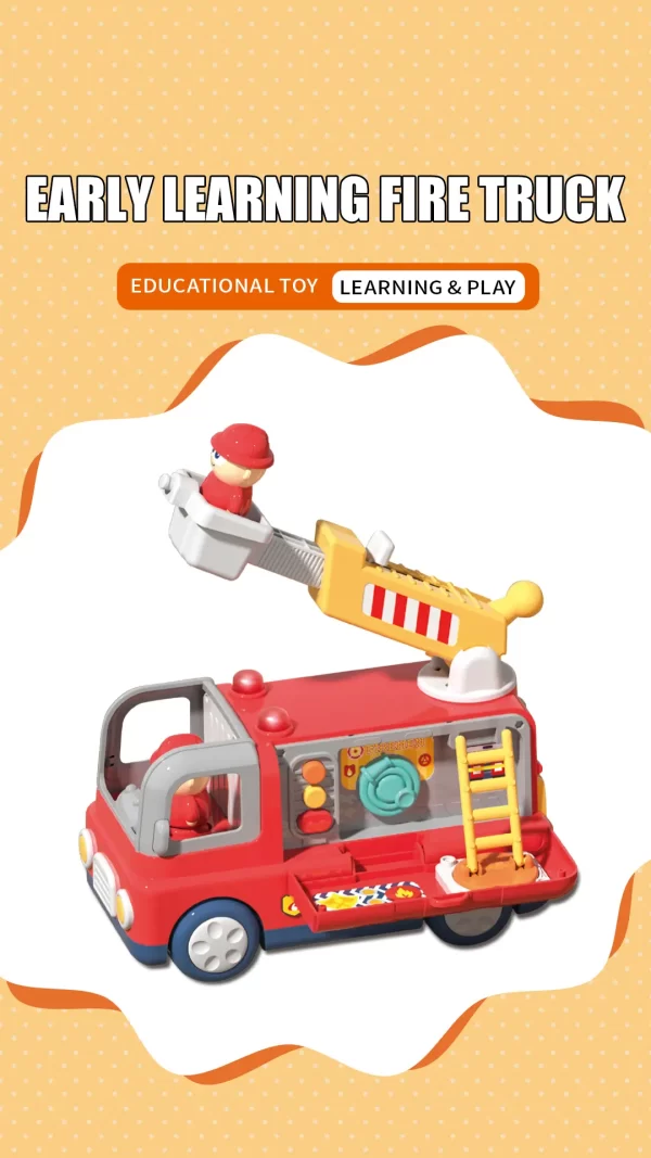 Wholesale Interactive Firefighter Truck Toy with Rotating Ladder, Sound & Light Effects - Image 6