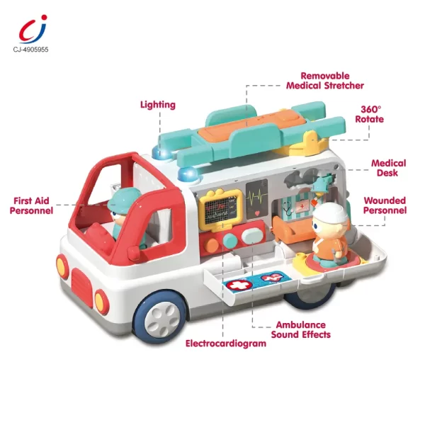 Wholesale Rescue Ambulance Toy – Interactive Medical Play Set for Kids - Image 5