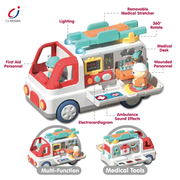 Wholesale Rescue Ambulance Toy – Interactive Medical Play Set for Kids - Image 6