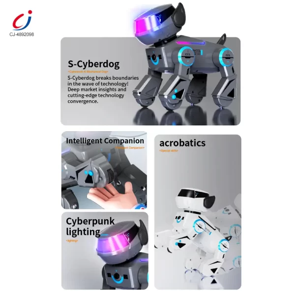 Wholesale Smart Interactive Cyberpunk Dog with Voice Control, Dance & Light Show - Image 4