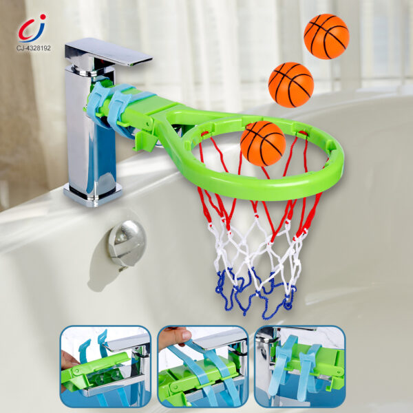 Wholesale 2-in-1 Kids’ Bath Basketball Hoop Toy with Suction Cups & Straps - Image 2