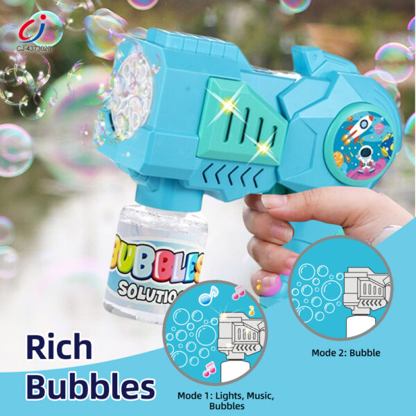 Wholesale Porous Electric Bubble Gun Toy - LED Lights Built In