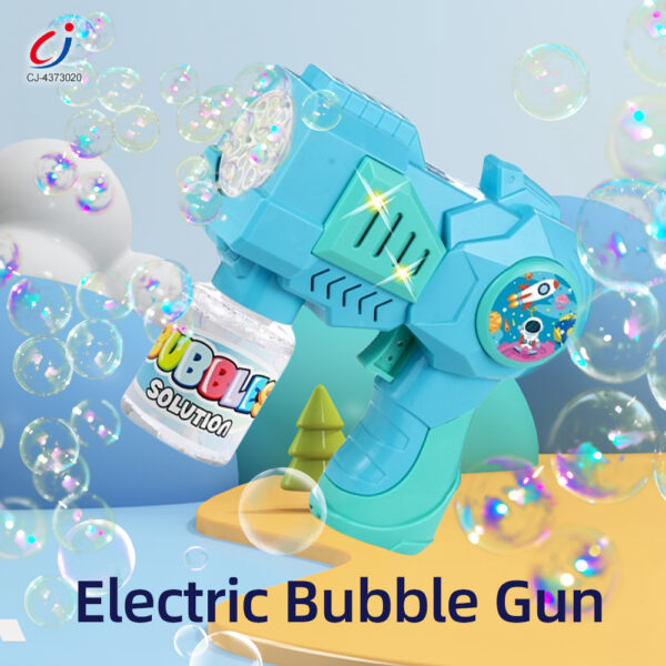 Wholesale Porous Electric Bubble Gun Toy - LED Lights Built In - Image 2
