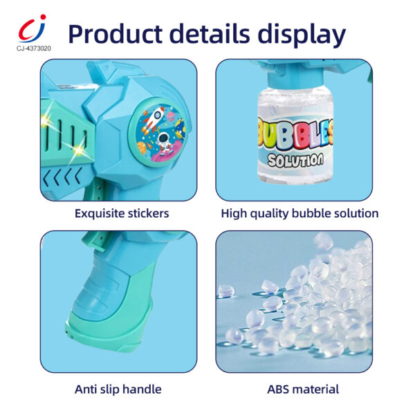 Wholesale Porous Electric Bubble Gun Toy - LED Lights Built In - Image 4