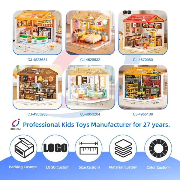 Wholesale DIY Exquisite Miniature Town Toys - Easy Assembly, Parent-child Coordination