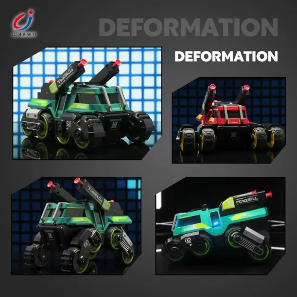 Wholesale Diecast Ejection 2-in-1 Chariot with Deformation, Lights, and Battle Play - Image 3