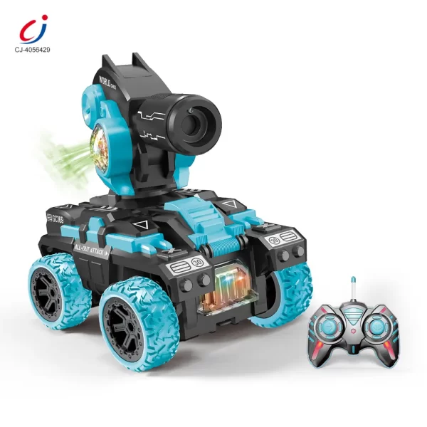 لعبة دبابة رش بتحكم عن بعد بالجملة مع برج دوار 360 درجة، وتأثير الضباب، ووضع المعركة