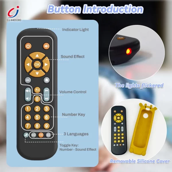 Wholesale Baby Remote Control Toy with Multi-Language Learning & Teething-Safe Design - Image 2