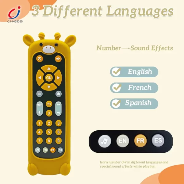 Wholesale Baby Remote Control Toy with Multi-Language Learning & Teething-Safe Design - Image 4