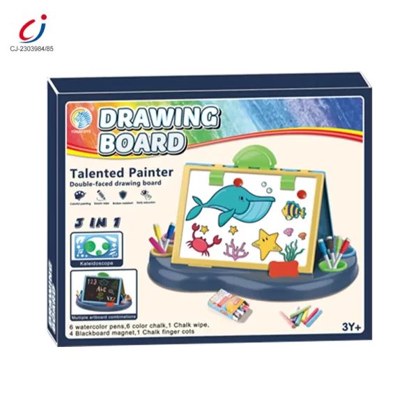 Bulk Kids Dual-Sided Painting Table with Chalkboard & Whiteboard - Image 5