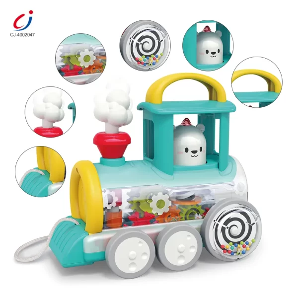 Wholesale Push-Pull Small Train Toy With Smoke, Gears & Rotating Bead — изображение 4