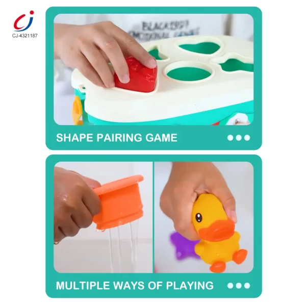 Wholesale Baby Bath Toy Silicone Stackable with Storage & Shape Pairing Play - Image 6