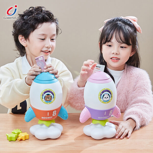 Wholesale Rocket Piggy Bank Toy with Night Light - Educational Toy