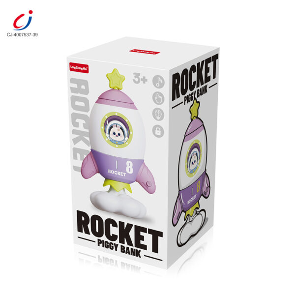 Wholesale Rocket Piggy Bank Toy with Night Light - Educational Toy
