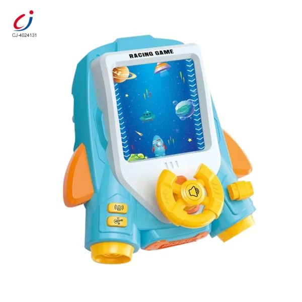 批发二合一太空车游戏机玩具，带灯光、声音和双充电选项