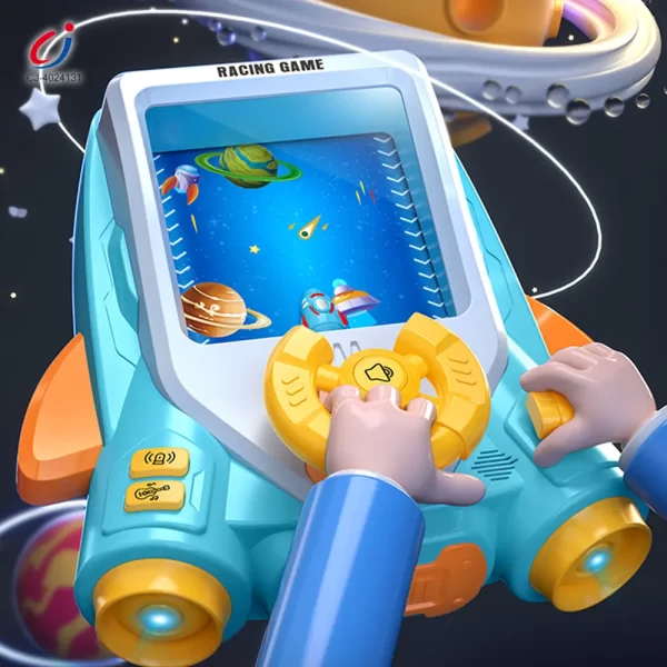 Wholesale 2-in-1 Space Car Game Machine Toy with Lights, Sounds, and Dual Charging Options - Image 3