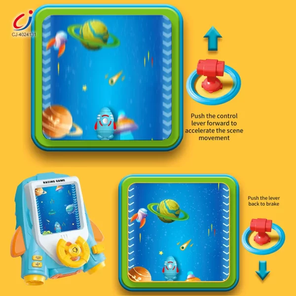 Wholesale 2-in-1 Space Car Game Machine Toy with Lights, Sounds, and Dual Charging Options - Image 4
