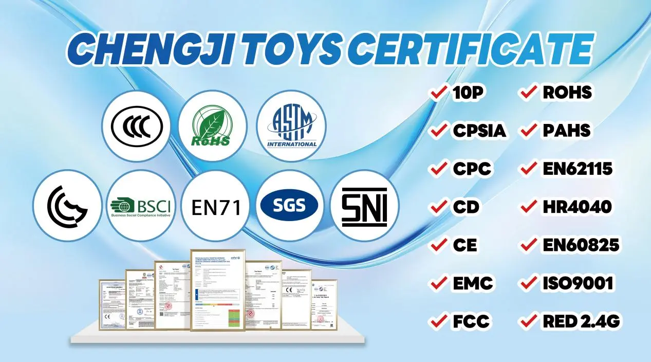 certificates of Chengji toy