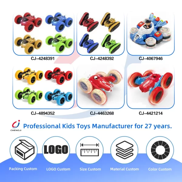 Wholesale 2.4G Remote Control Double-sided Stunt Car Toys - Image 9
