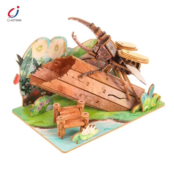 Wholesale 3D Insect Wooden Puzzle Supplier, STEM Toy– Improves Creativity and Fine Motor Skills