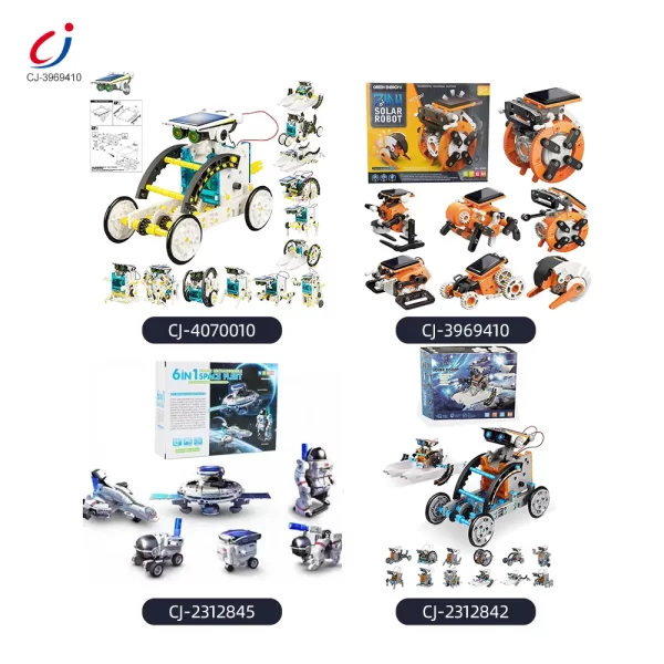 Wholesale 7-in-1 Solar Robot Toy, Solar Powered, Transform to Different Shapes, DIY Funs - STEM Kit Toys