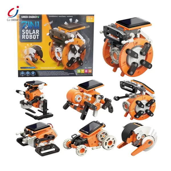 Wholesale 7-in-1 Solar Robot Toy, Solar Powered, Transform to Different Shapes, DIY Funs - STEM Kit Toys
