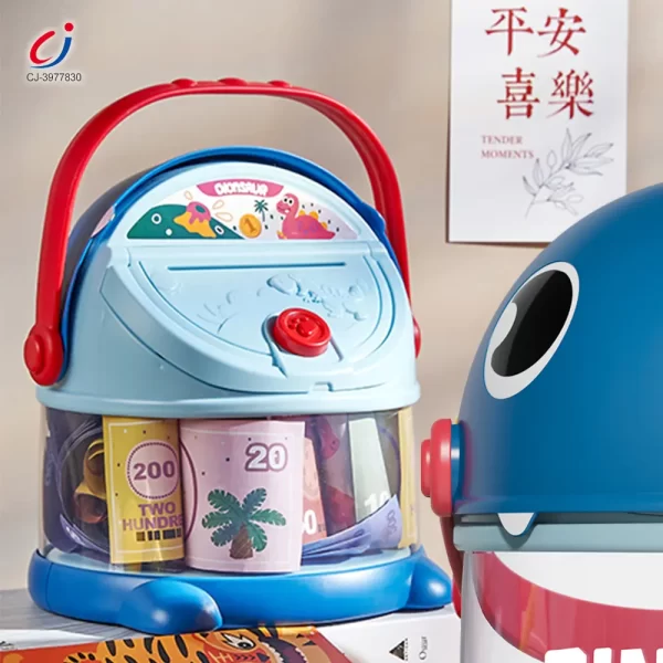 Wholesale Dinosaur Piggy Bank, Transparent Deposit Box With a Wish Book, ABS Material