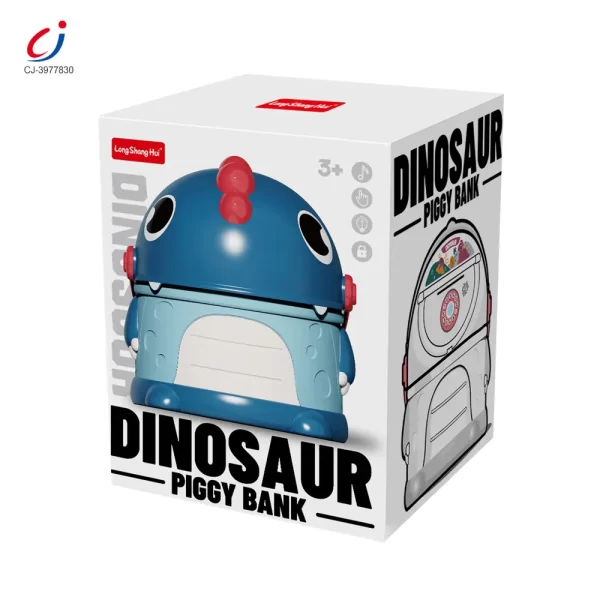 Wholesale Dinosaur Piggy Bank, Transparent Deposit Box With a Wish Book, ABS Material