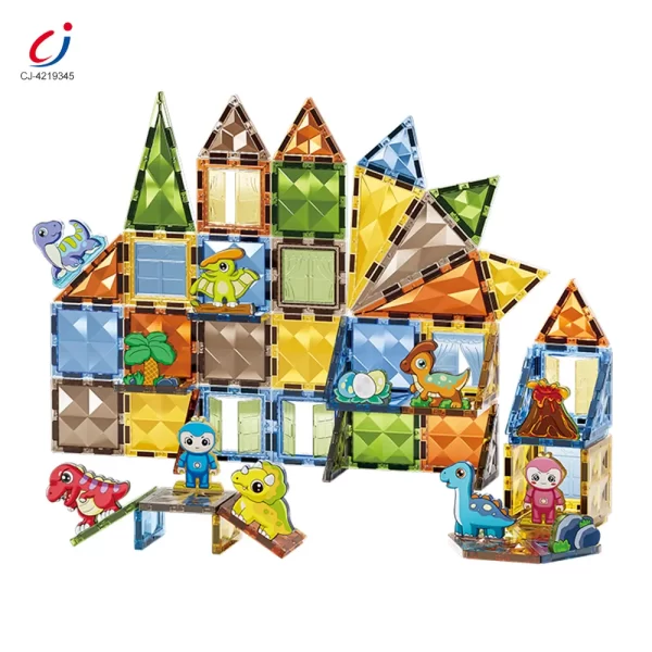 Wholesale Dinosaur Park Magnetic Tiles Toy - Building Blocks Toy Supplier