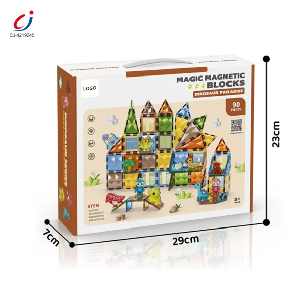Wholesale Dinosaur Park Magnetic Tiles Toy - Building Blocks Toy Supplier