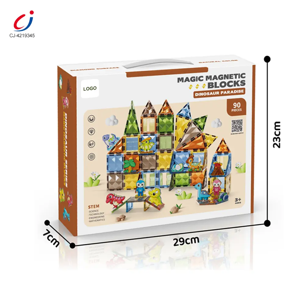 Wholesale Dinosaur Park Magnetic Tiles Toy - Building Blocks Toy Supplier - Image 6