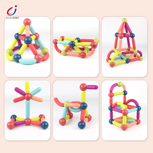 Wholesale Magnetic Bar Toy with Balls - Magnetic Building Blocks Toy, STEM Toy