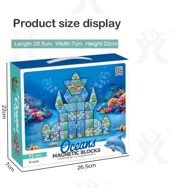 Wholesale Colorful Ocean Series Magnetic Tile Set - Building Blocks Toys, Educational Toy Supplier