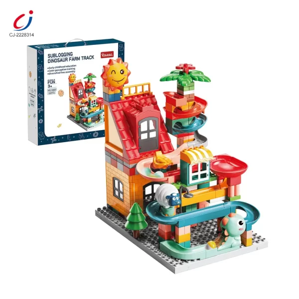 Wholesale Cottag Track Toy, 230PCS, Dinosaur Farm Theme, DIY Assembly Toy - Track Toy
