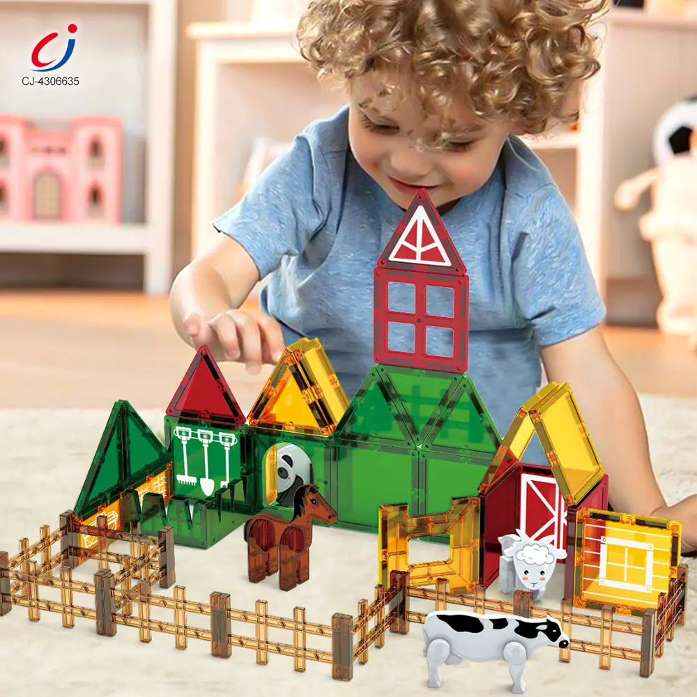 Wholesale Farm-Themed Magnetic Tiles Toy, Animals-diy Building Blocks - China Educational Building Block Toy Manufacturer - 이미지 2