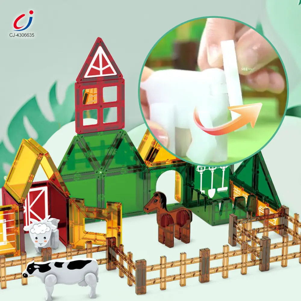 Wholesale Farm-Themed Magnetic Tiles Toy, Animals-diy Building Blocks - China Educational Building Block Toy Manufacturer - 이미지 3